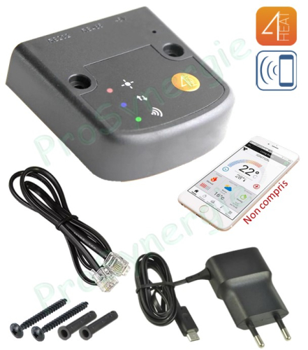 4Heat - Module passerelle de contrôle et pilotage à distance pour contrôleur Tiemme (poêles, brûleurs, chaudière)