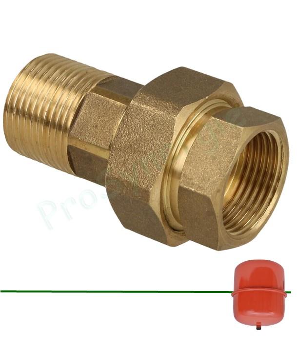 Raccord laiton d´isolement automatique (clapet anti retour) ØMF 3/4´´ pour vase d´expention