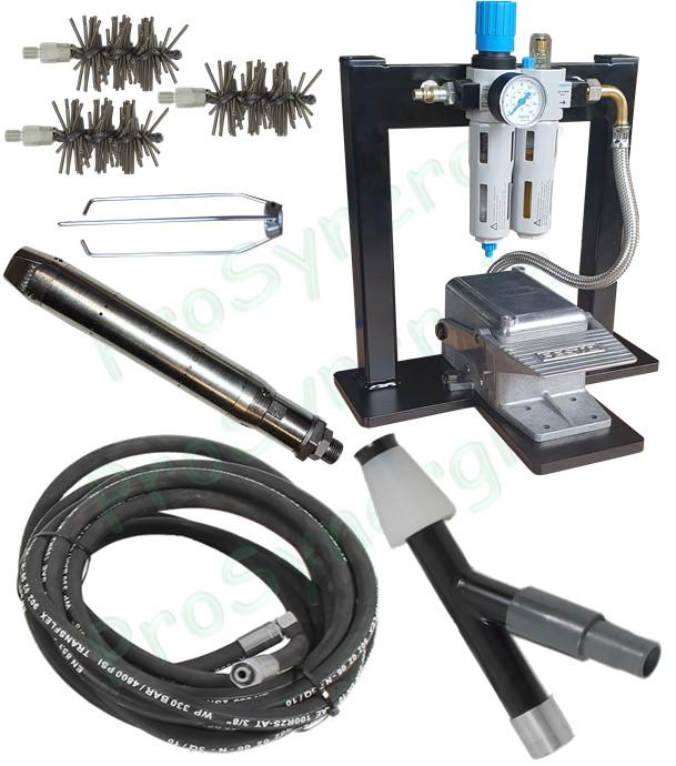 Appareil de ramonage rotatif Robotube Ø 30 mm - Pour tubes de chaudières - Kit complet