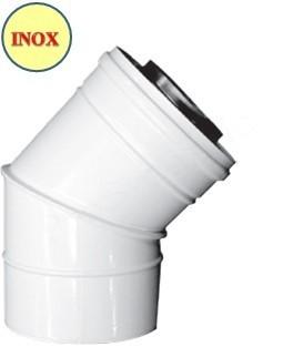 Coude 45° Concentrique Inox / Galva - Gaz/Fioul