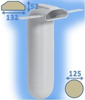 Manchette coudée - 1 piquage - Réseau Ventilation Optiflex Ovale