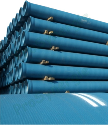 Tuyau fonte ductile Øint. (DN) 150 à 500mm (gamme Elixair) pour puits climatique longueur 6 mètres