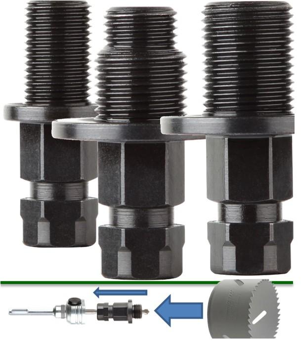 Lot de 3 Connecteurs Onehand pour scie trépan Carbure