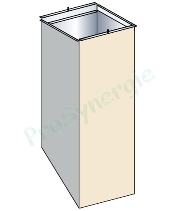 Sortie toiture US Tradinov carrée (corps crépi ou chapeau) sans conduit