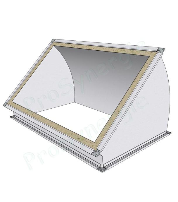 CR45idp - Coude 45° Rectangulaire à Cadre - Isolé 25 mm ext + paroi ext