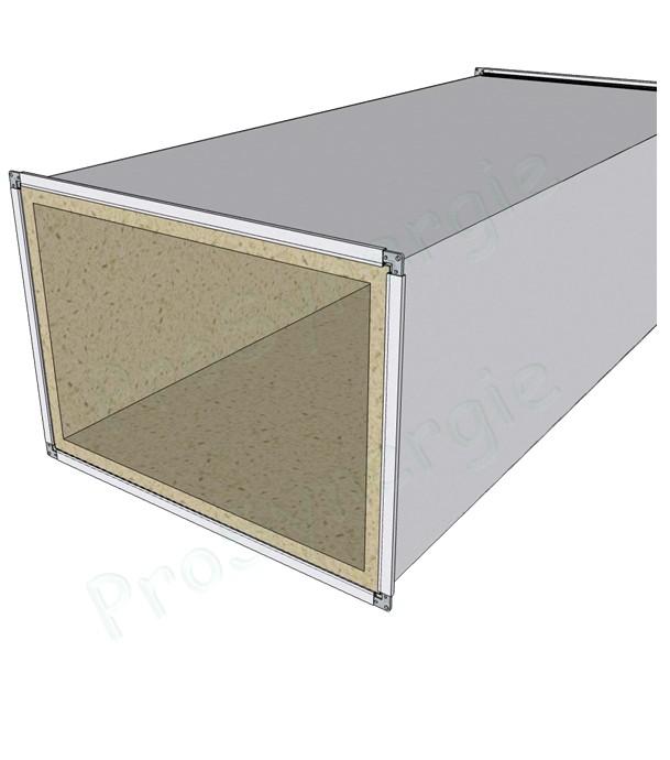 CRRi - Conduit Rigide 1,5m Rectangulaire à Cadre - Isolé intérieur 25 mm