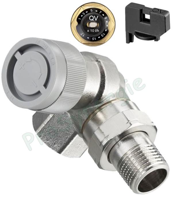 Corps robinet d´angle gauche Série AQ (réglage auto débit) (tête 30x1.5)