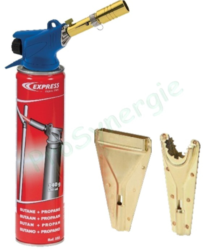 LAMP Express Multifonctions avec lance à flamme enveloppante à flamme dard et à flamme plate + cartouche plate réf. 3550 + cartouche réf. 555