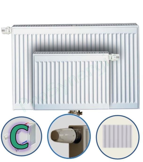 Radiateur Profilé Horizontal à Vanne intégrée à gauche - Raccordement Central