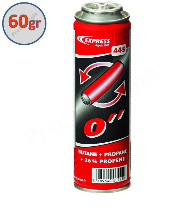 Cartouche de gaz 15% ou 26% propylène + butane + propane (60g)