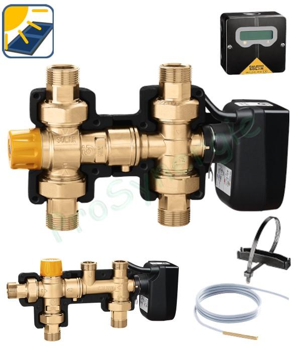 Kit de Priorité Solaire avec vanne directionnelle pour Chaudière E.C.S instantanée, ballon ou préparateur E.C.S