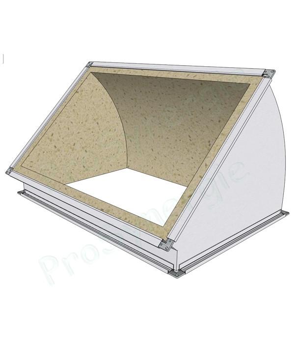 CR45i - Coude 45° Rectangulaire à Cadre - Isolé intérieur 25 mm