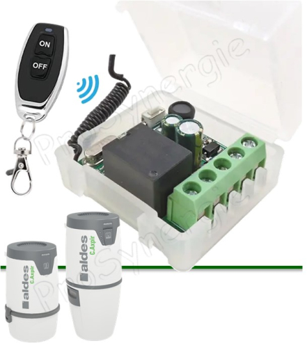 Kit Interrupteur de commande à distance 230V pour centrale Aldes + télécommande 433 Mhz On/OFF longue portée