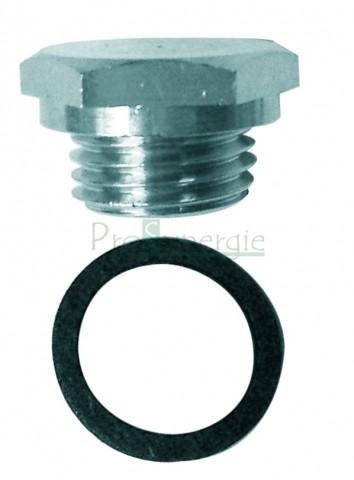 Bouchon Nichelé + joint pour robinet de purge