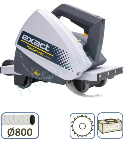Scie circulaire Coupe-tube Exact PipeCut V800 -  - 230V - Tubes ventilation spiralé maxi Ø 800 mm (non compris : support roulant et lame)