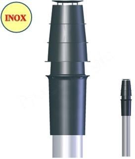 Terminal Vertical Econext Noir pour Concentrique Inox / Galva