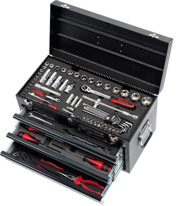 Coffre à outils Ultimate équipé - 3 tiroirs et plateau - 100 pcs