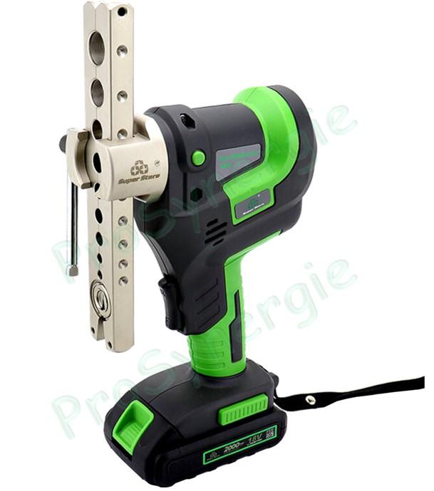 Dudgeonnière électrique batterie 18V - Matrices 1/4-3/8-1/2-5/8-3/4''