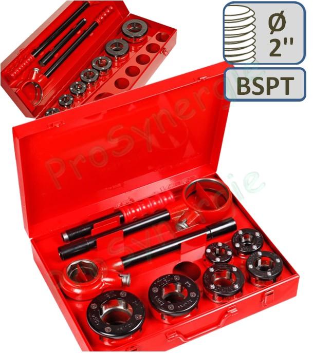 Coffrets de Filières BSPT Droite 1/2 à 2'' ou 3/8'' à 2'' comprennant deux câges à cliquet + bras