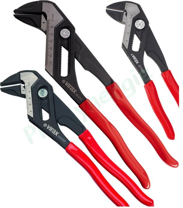 Pince clé 180 ou 250 mm (7 ou 10´´) - Mors lisse et parallèles pour serrage et déserrage d´écrous