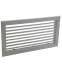 Ensemble Grille Simple Déflexion 400 x 200 mm + Registre + Contre-Cadre