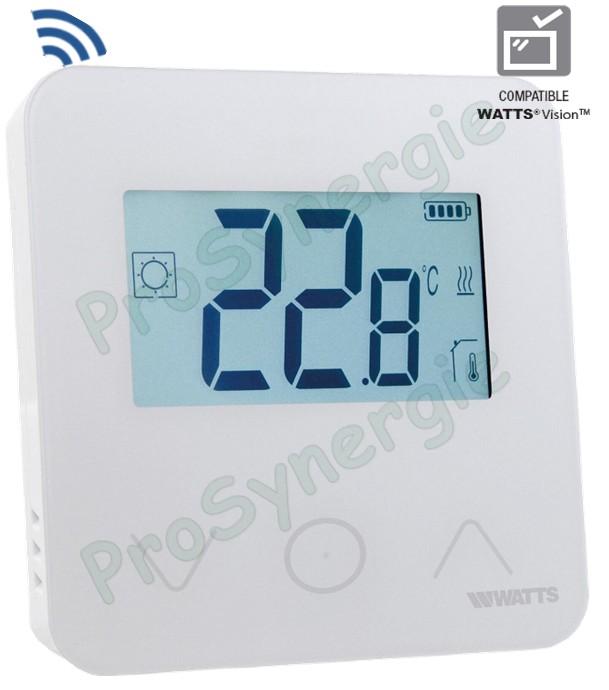Thermostat d'ambiance écran digital LCD rétroéclairé + touches tactiles (filaires ou radio 868,3Mhz compatible Vision®)