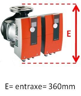 Circulateur Siriux double - entraxe 360mm