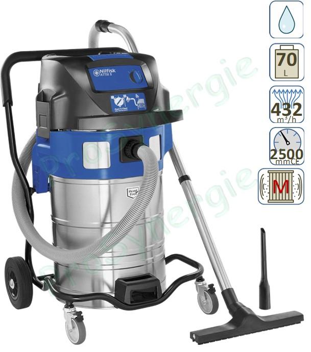 Aspirateur ATTIX 961-01 eau et poussière - Décolmatage manuel