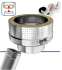 Kit conduit cheminée Extérieur Duoten (Isolé 25 mm) Øint/ext. 100/150, Inox, Raccord simple hauteur utile 311 cm (axe du piquage - sortie des fumées)