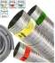 Mètre de Tubage Flexible Double Peau (en carton de  8m) pour conduit de cheminée Inox 316/316 (bandeau jaune) Ø  80/86 (int./ext.)