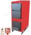 Kit chaudière mixte 40 KW (classe 5) bois bûches (L=50 cm) + brûleur granulés avec creuset rotatif et vis d´alimentation, HxLxP= 1294x610x969mm raccordement Ø 200mm