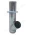 Colonne d'alimentation 33 litres à poser au sol ou sur support réhaussé (Ø160mm et hauteur adaptable maxi. 1,4m) connection latérale en partie basse pour vis sans fin de brûleur granulés et entonnoir porte doseur de système pneumatique