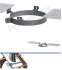 Kit de fixation sortie de toit Ø 150 mm - conduit de fumée isolé Duoten (2,5 m sans haubanage)