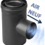 Kit raccordement Pellet concentrique Ø 80/125 mm sur conduit concentrique intérieur