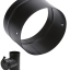 Kit raccordement dessus de poêle Ø 153 mm (avec limiteur de tirage) sur conduit existant plafond - hauteur réglable de 1.8 à 2.1 mètres